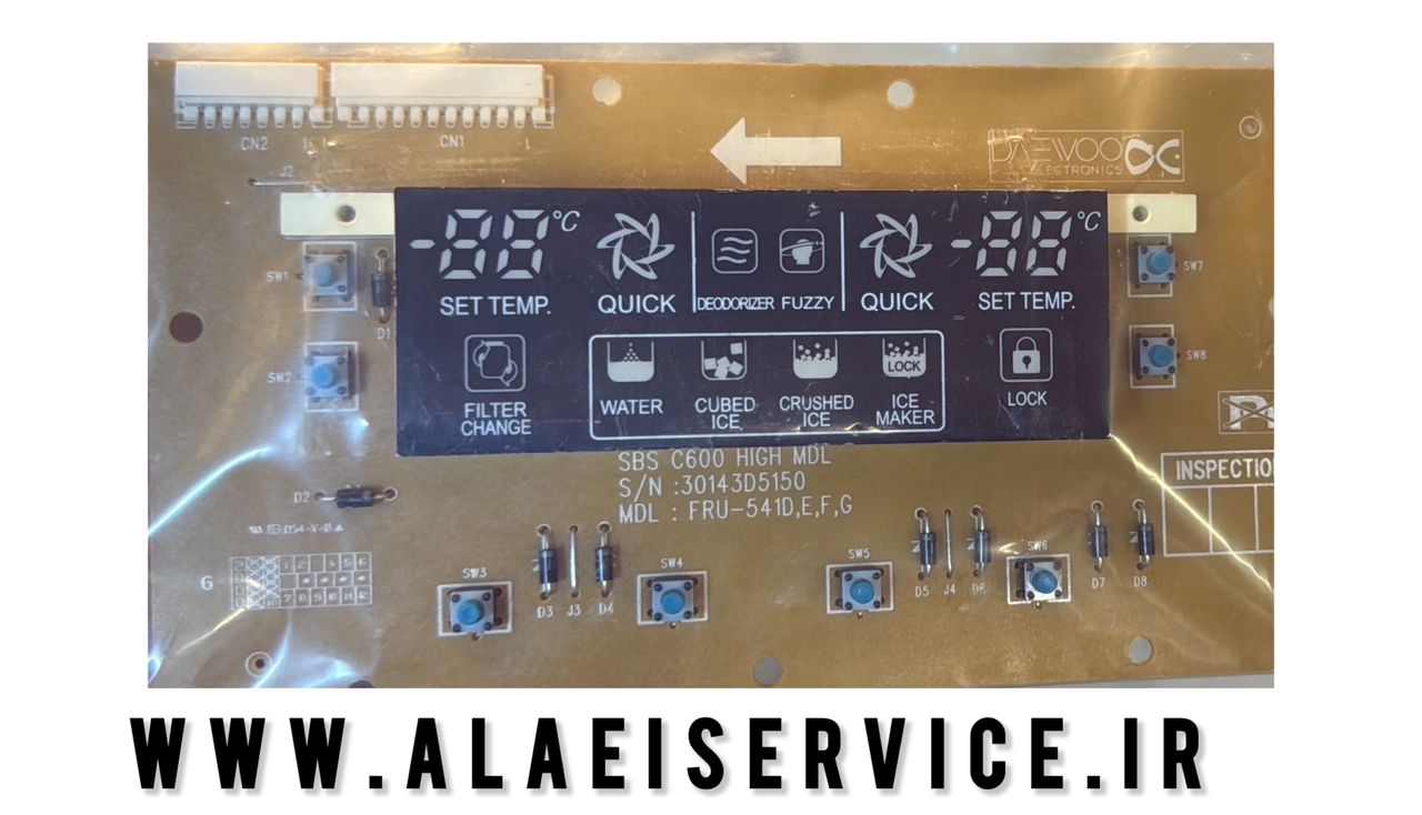 برد نمایشگر ساید دوو u25